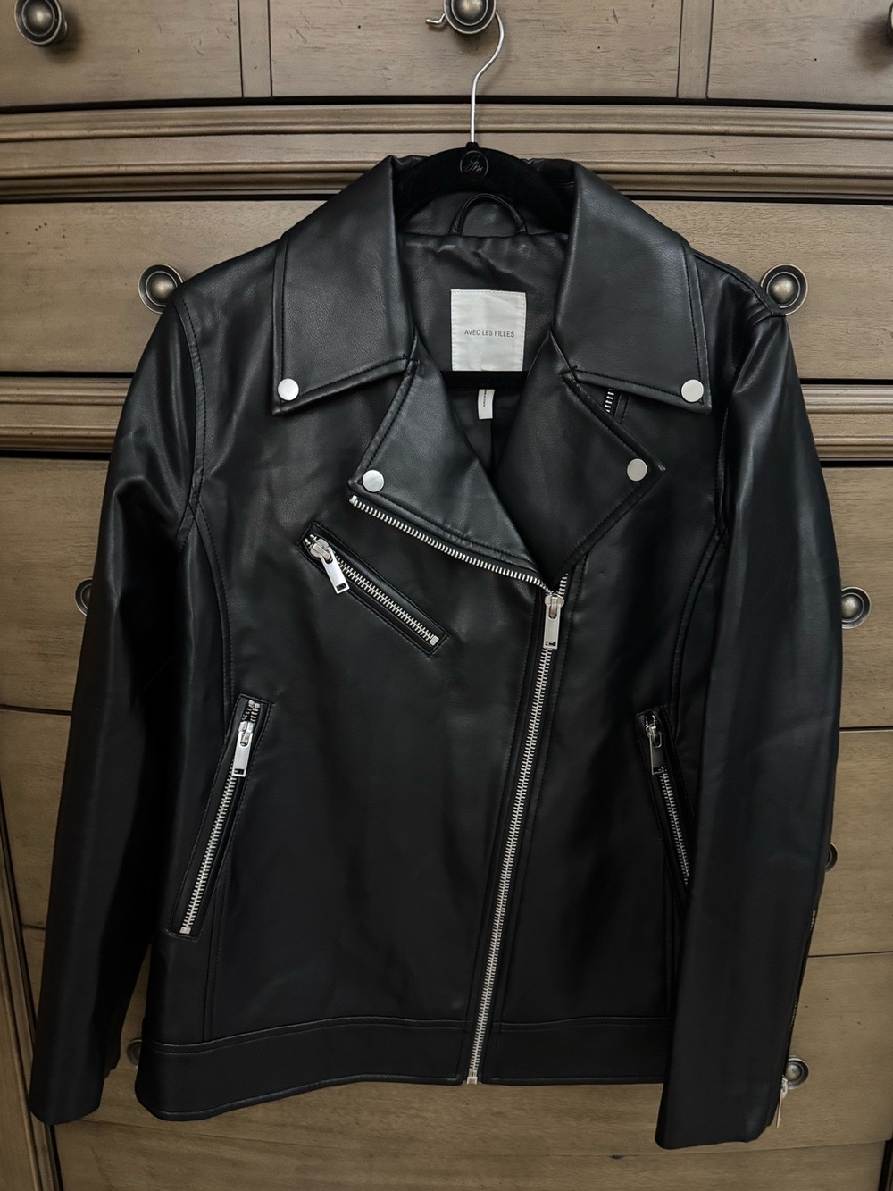 Black Leather Moto Jacket